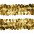 Тесьма с пайетками D16, шир. 30 мм/уп. 25+/-1 м, цвет золото - купить в Ухте. Цена: 1 087.39 руб.
