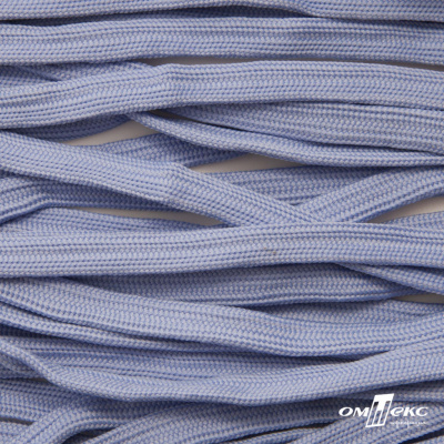 Шнур плетеный (плоский) d-12 мм, (уп.90+/-1м), 100% полиэстер, цв.259 - голубой - купить в Ухте. Цена: 8.62 руб.