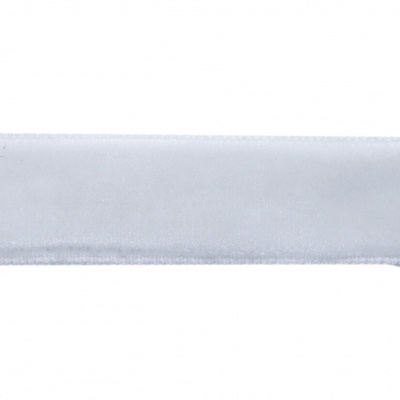Лента бархатная нейлон, шир.12 мм, (упак. 45,7м), цв.01-белый - купить в Ухте. Цена: 457.61 руб.