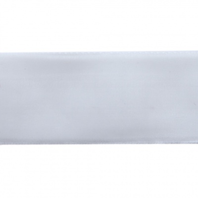 Лента бархатная нейлон, шир.25 мм, (упак. 45,7м), цв.01-белый - купить в Ухте. Цена: 981.09 руб.