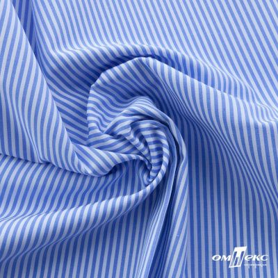 Ткань сорочечная Полоска Кенди, 115 г/м2, 58% пэ,42% хл, шир.150 см, цв.2-голубой, (арт.110) - купить в Ухте. Цена 306.69 руб.