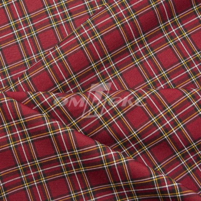Ткань костюмная клетка 24379 2012, 230 гр/м2, шир.150см, цвет бордовый/бел/жел - купить в Ухте. Цена 539.74 руб.