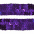 Тесьма с пайетками 12, шир. 20 мм/уп. 25+/-1 м, цвет фиолет - купить в Ухте. Цена: 778.19 руб.