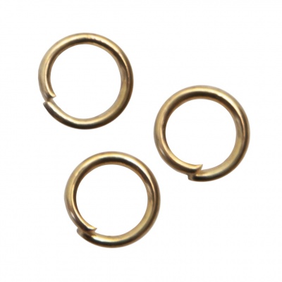 Кольцо  соединительное для бижутерии 5 мм, цв.-золото - купить в Ухте. Цена: 0.44 руб.