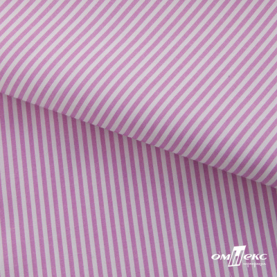 Ткань сорочечная Полоска Кенди, 115 г/м2, 58% пэ,42% хл, шир.150 см, цв.1-розовый, (арт.110) - купить в Ухте. Цена 306.69 руб.