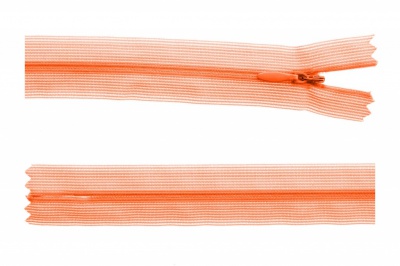 Молния потайная Т3 849, 20 см, капрон, цвет оранжевый - купить в Ухте. Цена: 5.12 руб.