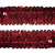 Тесьма с пайетками 3, шир. 30 мм/уп. 25+/-1 м, цвет красный - купить в Ухте. Цена: 1 087.39 руб.