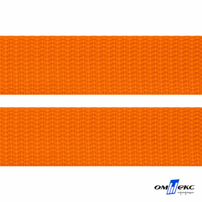 Оранжевый- цв.523 -Текстильная лента-стропа 550 гр/м2 ,100% пэ шир.25 мм (боб.50+/-1 м) - купить в Ухте. Цена: 405.80 руб.