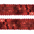 Тесьма с пайетками 3, шир. 20 мм/уп. 25+/-1 м, цвет красный - купить в Ухте. Цена: 778.19 руб.