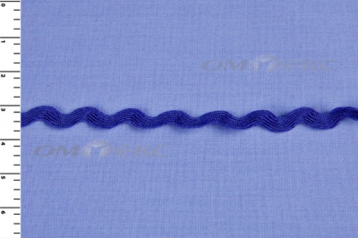 Тесьма плетеная "Вьюнчик"/синий - купить в Ухте. Цена: 40.72 руб.