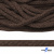 Шнур плетеный d-6 мм, 70% хлопок 30% полиэстер, уп.90+/-1 м, цв.1073-т.коричневый - купить в Ухте. Цена: 594 руб.
