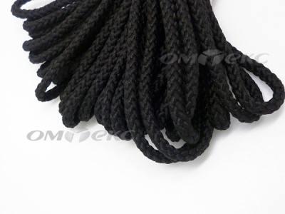 Шнур В-035 4 мм круп.плетение 100 м черный - купить в Ухте. Цена: 156.40 руб.