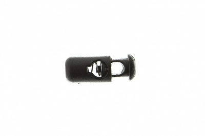 8108 Фиксатор пластиковый "Бочонок", 20х8 мм, цвет чёрный - купить в Ухте. Цена: 1.29 руб.