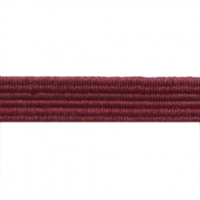 Резиновые нити с текстильным покрытием, шир. 6 мм ( упак.30 м/уп), цв.- 88-бордо - купить в Ухте. Цена: 155.22 руб.