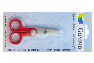 Ножницы G-508 детские 130 мм - купить в Ухте. Цена: 118.32 руб.