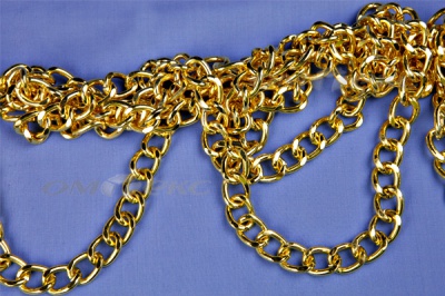 Цепь металл декоративная №11 (17*13) золото (10+/-1 м)  - купить в Ухте. Цена: 1 341.87 руб.