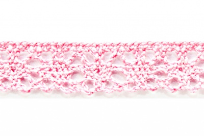 Тесьма кружевная 0621-1607, шир. 15 мм/уп. 20+/-1 м, цвет 096-розовый - купить в Ухте. Цена: 302.42 руб.