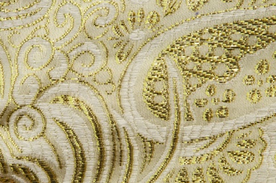 Ткань костюмная жаккард №5, 140 гр/м2, шир.150см, цвет золото - купить в Ухте. Цена 383.29 руб.