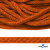 Шнур плетеный d-6 мм, 70% хлопок 30% полиэстер, уп.90+/-1 м, цв.1066-апельсин - купить в Ухте. Цена: 588 руб.