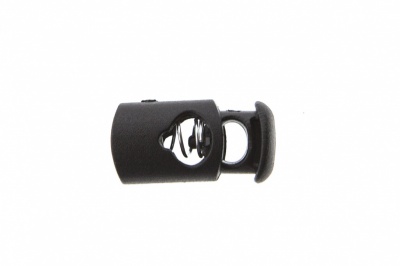 8021 Фиксатор пластиковый "Цилиндр", 20х10 мм, цвет чёрный - купить в Ухте. Цена: 1.29 руб.