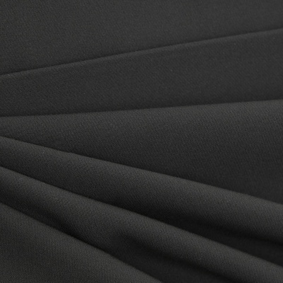 Костюмная ткань "Элис", 220 гр/м2, шир.150 см, цвет чёрный - купить в Ухте. Цена 308 руб.