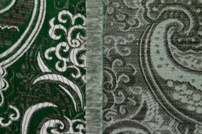 Ткань костюмная жаккард, 135 гр/м2, шир.150см, цвет зелёный№4 - купить в Ухте. Цена 441.94 руб.