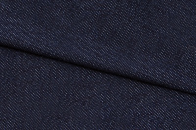 Ткань джинсовая №96, 160 гр/м2, шир.148см, цвет т.синий - купить в Ухте. Цена 350.42 руб.
