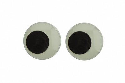Глазки для игрушек, круглые, с бегающими зрачками, 40 мм/упак.20+/-2 шт, цв. -черно-белые - купить в Ухте. Цена: 158.73 руб.