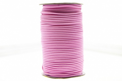 0370-1301-Шнур эластичный 3 мм, (уп.100+/-1м), цв.141- розовый - купить в Ухте. Цена: 464.31 руб.
