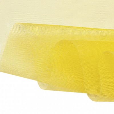 Фатин жесткий 16-68, 22 гр/м2, шир.180см, цвет жёлтый - купить в Ухте. Цена 89.29 руб.