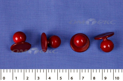 Пуговица поварская "Пукля", 10 мм, цвет красный - купить в Ухте. Цена: 2.28 руб.