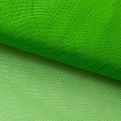 Фатин матовый 16-146, 12 гр/м2, шир.300см, цвет зелёный - купить в Ухте. Цена 112.70 руб.