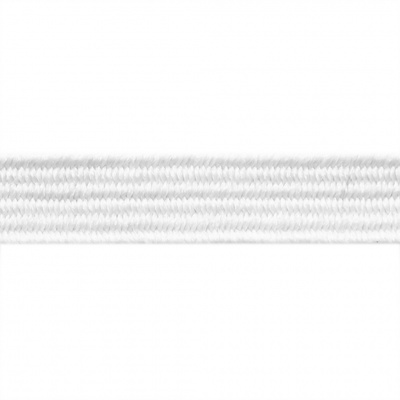 Резиновые нити с текстильным покрытием, шир. 6 мм (182 м/уп), цв.-белый - купить в Ухте. Цена: 705.59 руб.