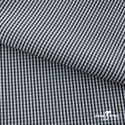Ткань сорочечная Клетка Виши, 115 г/м2, 58% пэ,42% хл, шир.150 см, цв.6-черный, (арт.111) - купить в Ухте. Цена 309.82 руб.
