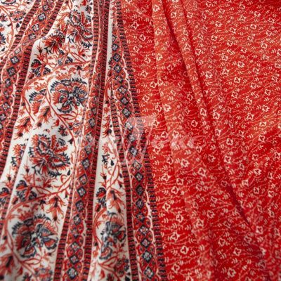 Плательная ткань "Фламенко" 24.1, 80 гр/м2, шир.150 см, принт этнический - купить в Ухте. Цена 241.49 руб.