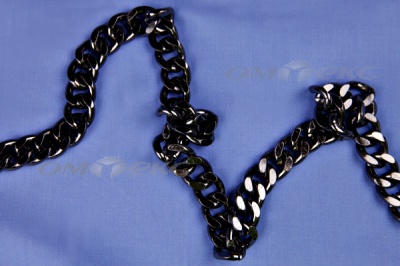 Цепь металл декоративная №9 (13,5*16,5) черная (10+/-1 м)  - купить в Ухте. Цена: 808.92 руб.