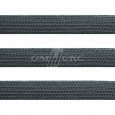 Шнур плетеный (плоский) d-12 мм, (уп.90+/-1м), 100% полиэстер, цв.272 - серый - купить в Ухте. Цена: 8.62 руб.