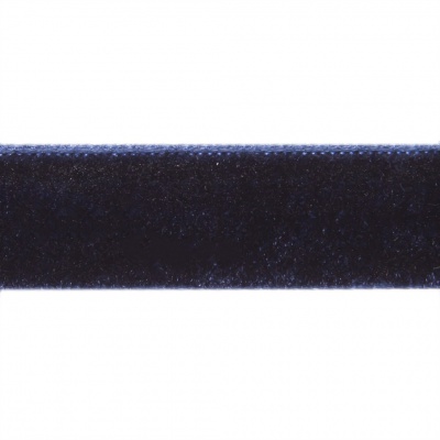 Лента бархатная нейлон, шир.12 мм, (упак. 45,7м), цв.180-т.синий - купить в Ухте. Цена: 415.80 руб.