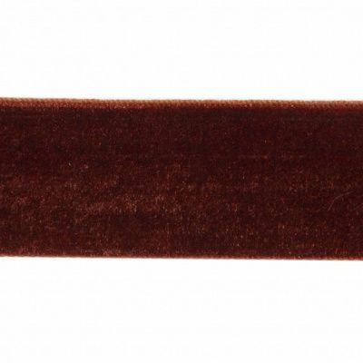 Лента бархатная нейлон, шир.25 мм, (упак. 45,7м), цв.120-шоколад - купить в Ухте. Цена: 981.09 руб.