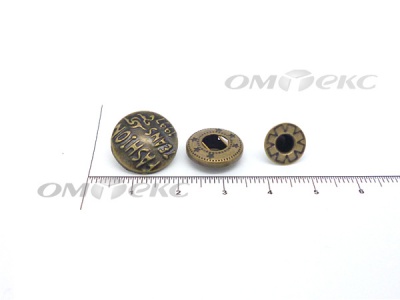 Кнопки металл 15 мм альфа антик с рис.№3  - купить в Ухте. Цена: 2.90 руб.