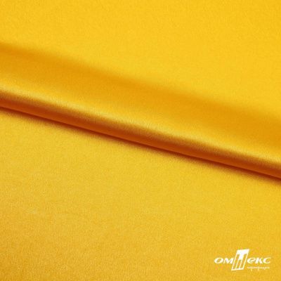 Поли креп-сатин 13-0859, 125 (+/-5) гр/м2, шир.150см, цвет жёлтый - купить в Ухте. Цена 155.57 руб.