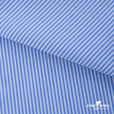 Ткань сорочечная Полоска Кенди, 115 г/м2, 58% пэ,42% хл, шир.150 см, цв.2-голубой, (арт.110) - купить в Ухте. Цена 309.82 руб.