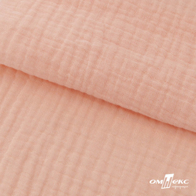 Ткань Муслин, 100% хлопок, 125 гр/м2, шир. 140 см #201 цв.(18)-розовый персик - купить в Ухте. Цена 464.97 руб.