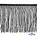 Бахрома для одежды (вискоза), шир.15 см, (упак.10 ярд), цв. 25 - чёрный
