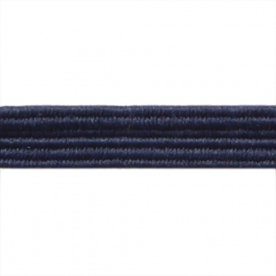 Резиновые нити с текстильным покрытием, шир. 6 мм ( упак.30 м/уп), цв.- 117-т.синий - купить в Ухте. Цена: 152.05 руб.