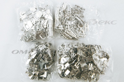 Крючки брючные 4 шипа "Стром" 144 шт. никель - купить в Ухте. Цена: 383.97 руб.