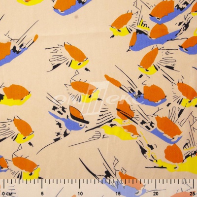 Плательная ткань "Софи" 14.1, 75 гр/м2, шир.150 см, принт птицы - купить в Ухте. Цена 241.49 руб.