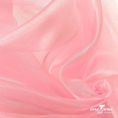 Ткань органза, 100% полиэстр, 28г/м2, шир. 150 см, цв. #47 розовая пудра - купить в Ухте. Цена 86.24 руб.