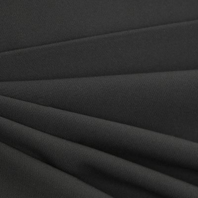 Костюмная ткань "Элис", 200 гр/м2, шир.150см, цвет чёрный - купить в Ухте. Цена 306.20 руб.