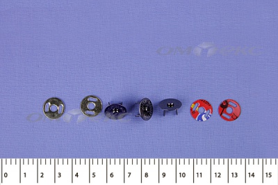 Кнопки магнитные МКМ-02, диам. 18 мм, чёрный никель - купить в Ухте. Цена: 14.49 руб.